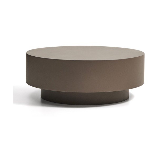 Beton kerek kerti dohányzóasztal ø 60 cm Garbet – Kave Home
