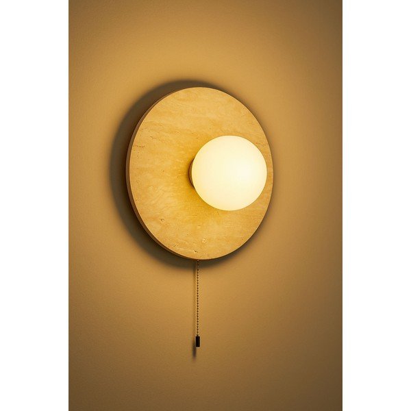 Bézs kő fali lámpa ø 12 cm Hilde – Opviq lights-image-3