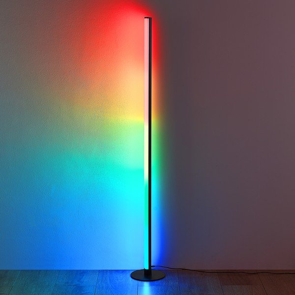 Fekete LED állólámpa (magasság 110 cm) Tendo – Reality-image-1