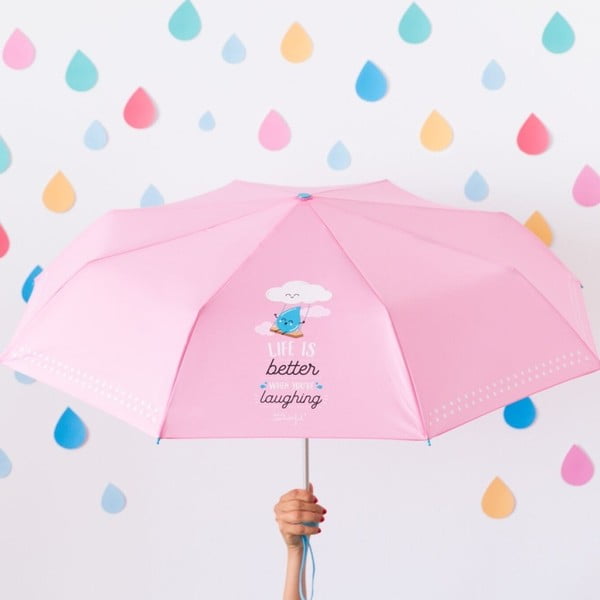 Life is Better rózsaszín esernyő - Mr. Wonderful
