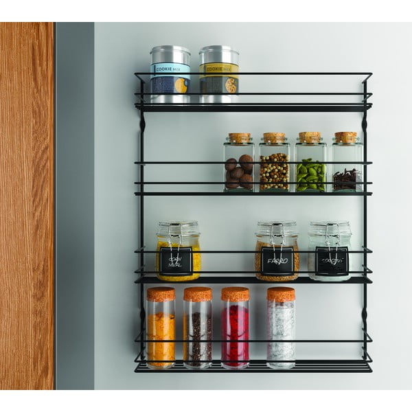 Fali rozsdamentes acél fűszertartó állvány – Metaltex-image-1