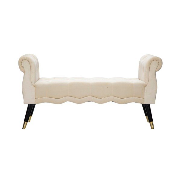 Krémszínű bársony pad Paris – Mauro Ferretti