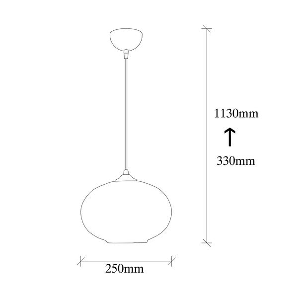Okkersárga-fekete függőlámpa üveg búrával ø 25 cm Camini – Opviq lights-image-4