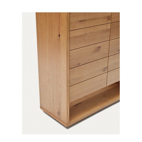 Natúr színű szekrény tölgyfa dekorral 100x163,5 cm Alguema – Kave Home-image-3