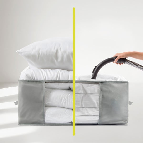 Vákuumos műanyag ruhatároló doboz 60x45x25 cm – Homéa