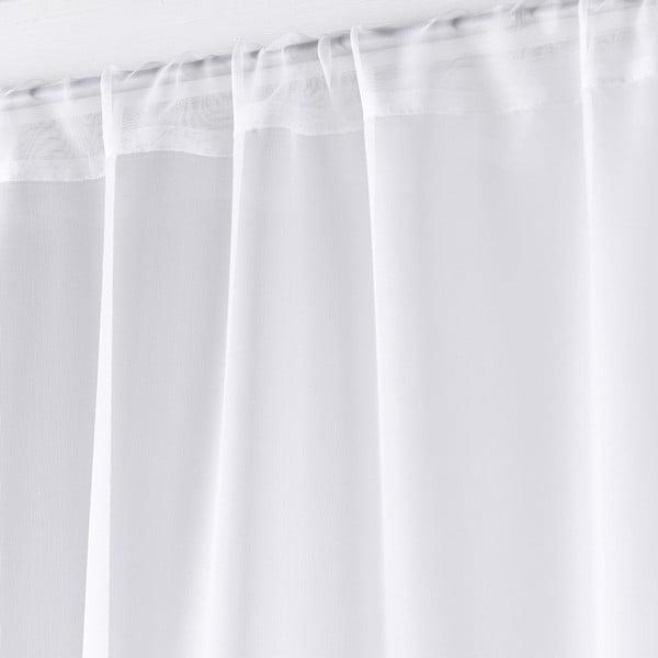 Fehér mikroszatén fényáteresztő függöny szett 2 db-os 70x200 cm Voiline – douceur d'intérieur-image-1