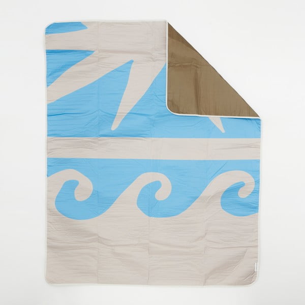 Wash me kék-szürke strandszőnyeg, 175 x 145 cm - Sunnylife