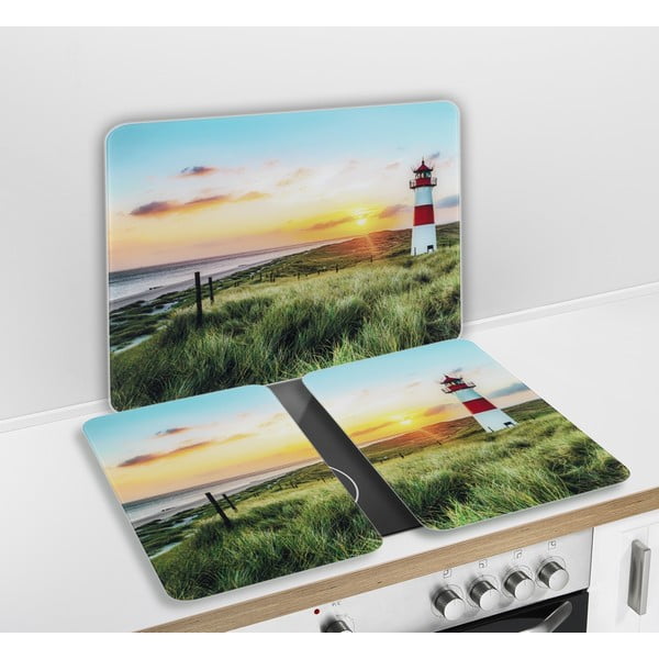 Edzett üveg falvédő tűzhelyhez 50x56 cm Lighthouse – Maximex-image-2