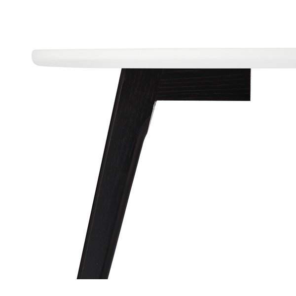 Life fekete-fehér dohányzóasztal tölgyfa lábakkal , ⌀ 80 cm - Furnhouse-image-3