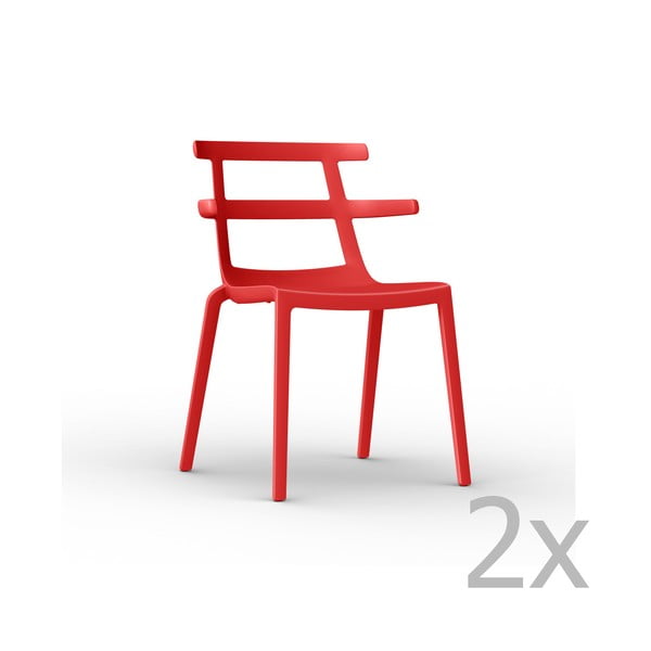Tokyo piros kerti szék, 2 darab - Resol
