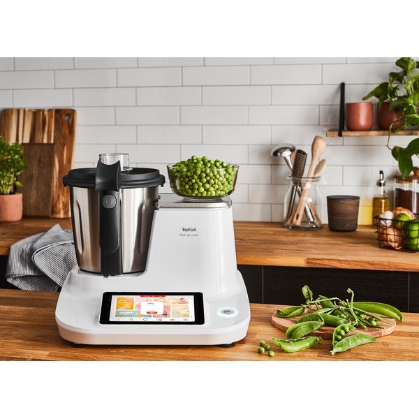 Fehér-ezüstszínű konyhai robotgép Click and Cook – Tefal-image-4