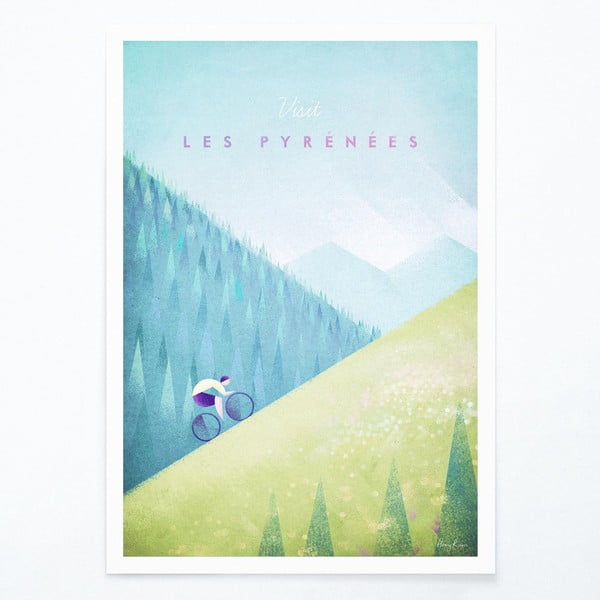 Les Pyrenees poszter, A3 - Travelposter