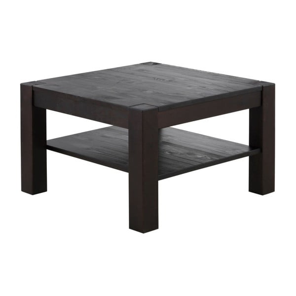 Monique sötétbarna, tömör fenyőfa kisasztal, 45 x 75 cm - Støraa
