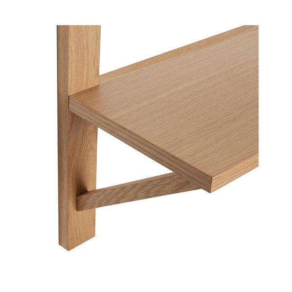 Natúr színű többszintes fali polc tölgyfa dekorral 70 cm Triarch – Hübsch-image-2