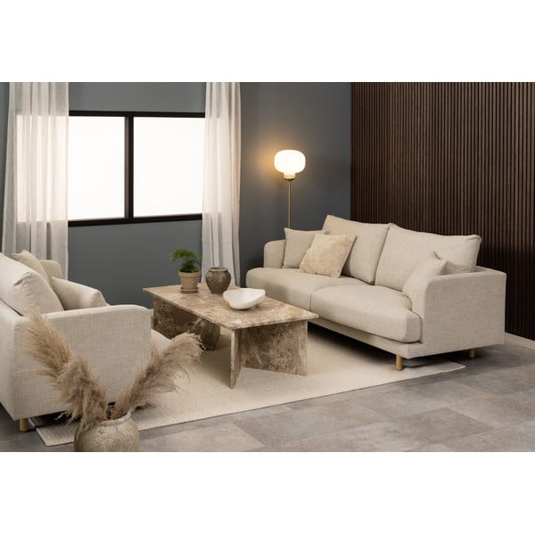 Bézs márvány dohányzóasztal 70x140 cm Vega – Actona-image-3