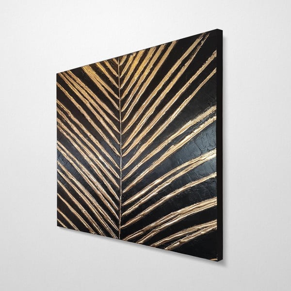 Kézzel festett kép 70x70 cm Palm Leaf – Wallity-image-4