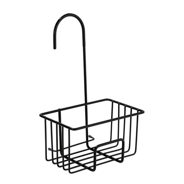 Fekete függő rozsdamentes acél fürdőszobai polc Milito – Wenko