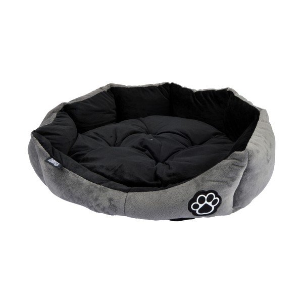 Szürke velúr fekhely kutyáknak ø 50 cm Flakes – Love Story