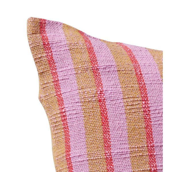 Rita rózsaszín-barna pamut párna, 50 x 50 cm - Hübsch-image-2