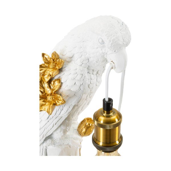 Fehér-aranyszínű asztali lámpa (magasság 50,5 cm) Parrot – Mauro Ferretti-image-3