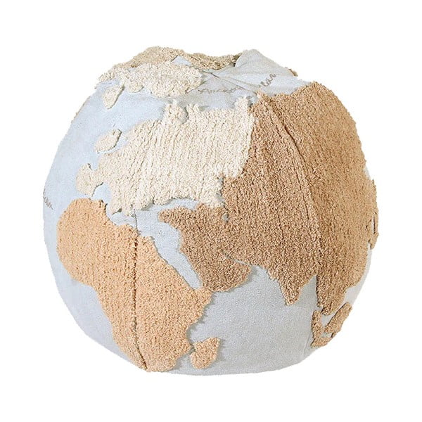 Kék-bézs gyerek babzsákfotel World Map – Lorena Canals-image-2