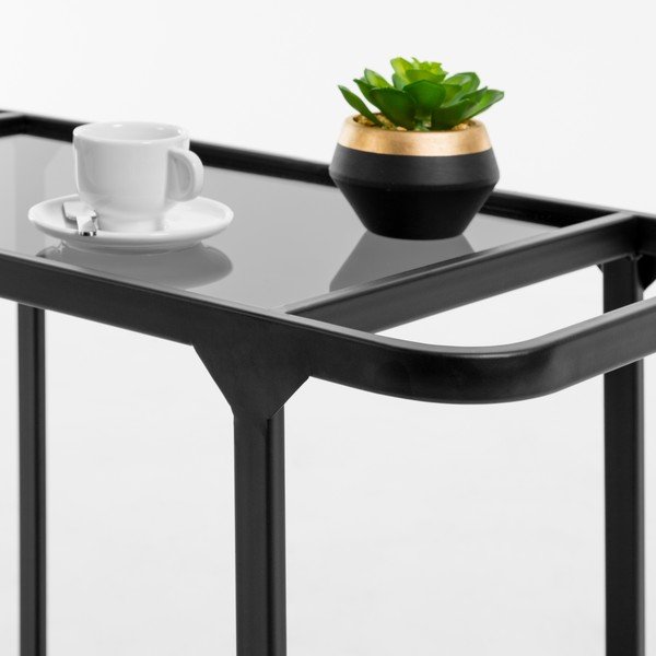 Duilia fekete fém zsúrkocsi - Kave Home-image-3