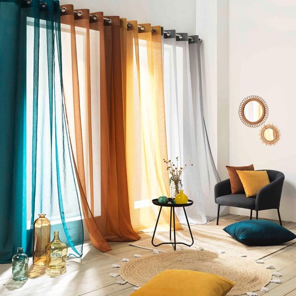 Krémszínű átlátszó függöny 140x240 cm Casual – douceur d'intérieur-image-4