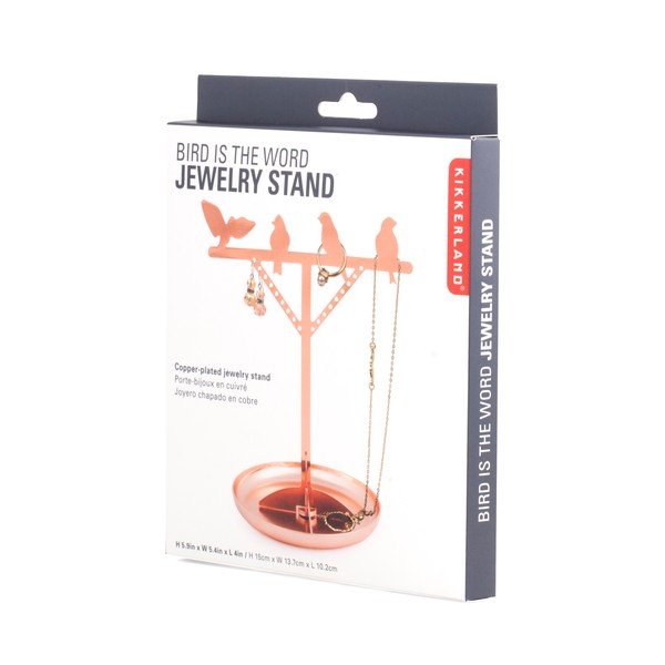 Bird rézszínű ékszertartó állvány, magasság 20 cm - Kikkerland-image-2