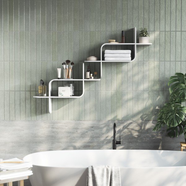 Fehér többszintes kaucsukfa fali polc 62 cm Montage – Umbra-image-3