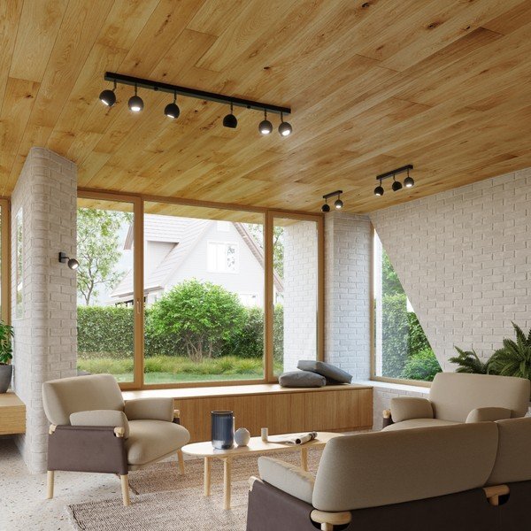 Fekete spotlámpa 25x25 cm Ollo – Sollux-image-1