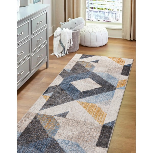 Világosszürke futószőnyeg 80x300 cm Soft Halleby – FD-image-1