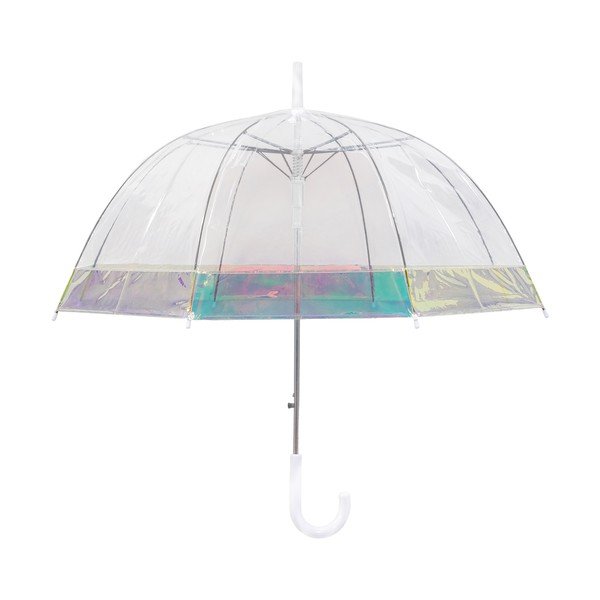 Iridiscent átlátszó szélálló női botesernyő, ⌀ 85 cm - Ambiance