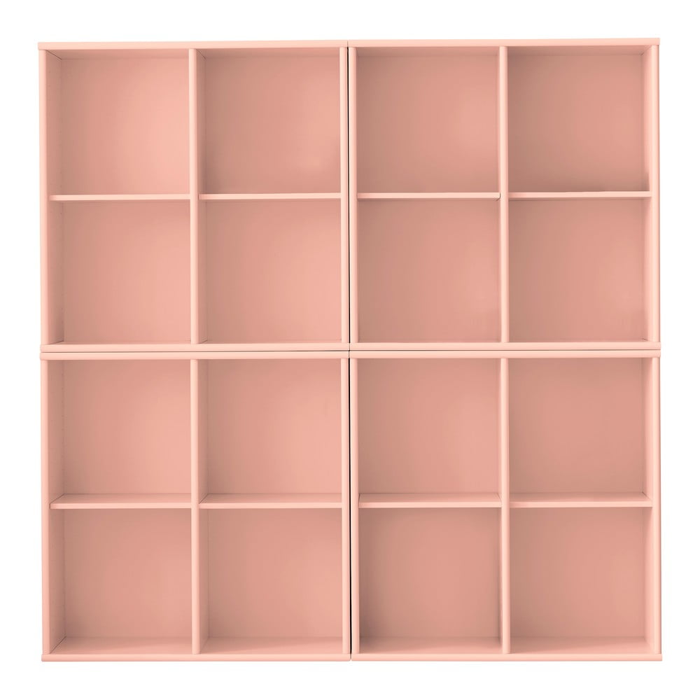 Rózsaszín függő könyvespolc 140x140x27 cm Mistral  Hammel Furniture