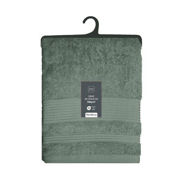 Zsályaszínű frottír pamut fürdőlepedő 70x130 cm Tendresse – douceur d'intérieur-image-4