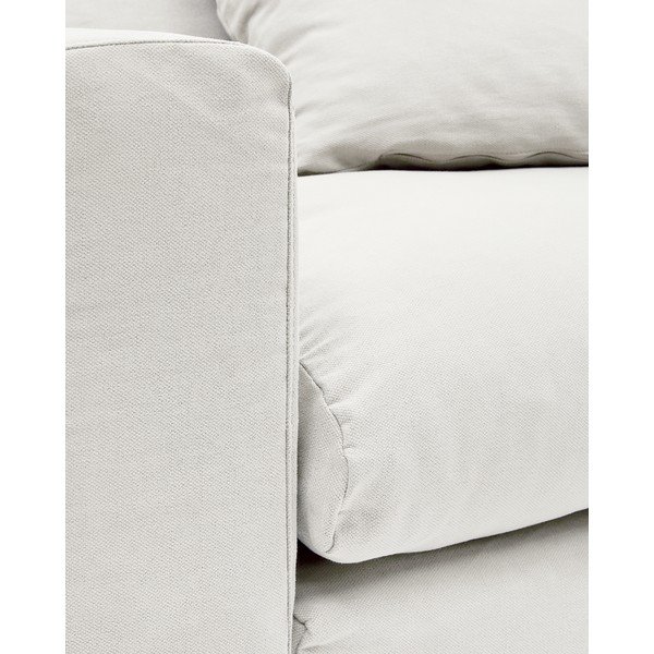 Fehér len fotel Nora – Kave Home-image-4