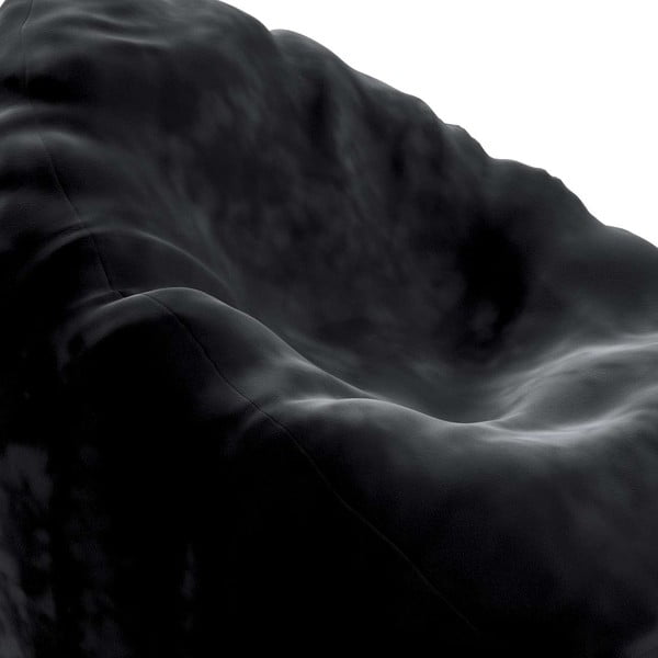 Fekete babzsákfotel Posh Velvet - Yellow Tipi-image-1