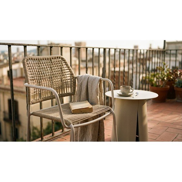 Bézs-natúr színű fém kerti szék Jable – Bizzotto-image-1