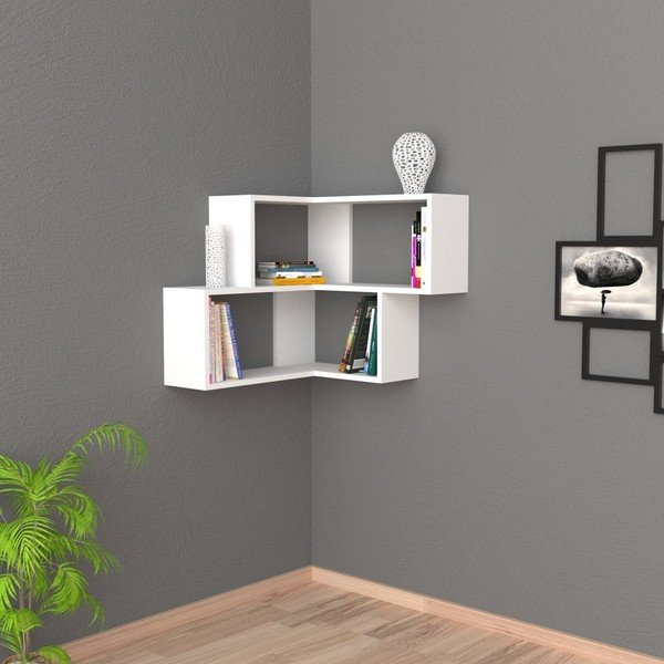 Corner fehér fali sarokpolc-image-1