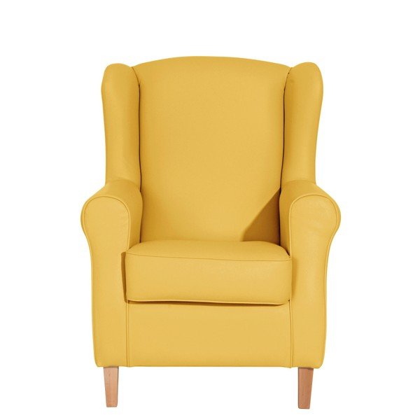 Lorris Leather Corn sárga műbőr füles fotel - Max Winzer-image-2