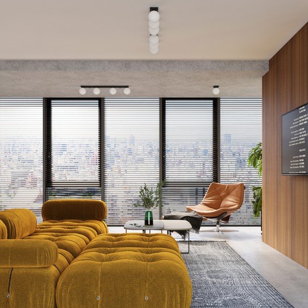 Fekete mennyezeti lámpa üveg búrával ø 12 cm Umerta – Sollux-image-4