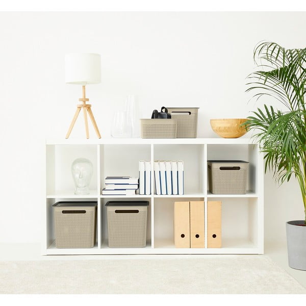 Bézs tárolókosár újrahasznosított műanyagból Brisen - Rotho-image-1