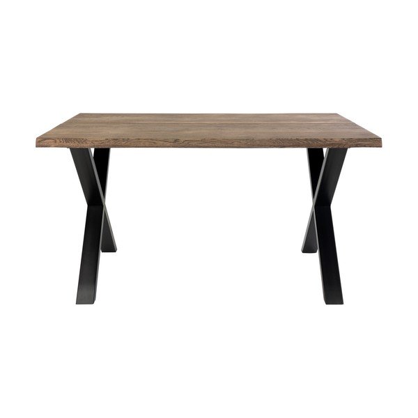 Toulon Smoked étkezőasztal tömör tölgyfa asztallappal, 140 x 95 cm - House Nordic-image-2