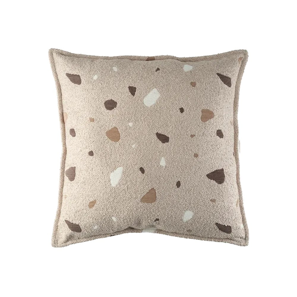 Világosbarna buklé-zsenília párna gyerek kanapéhoz Terrazzo Block – Wigiwama