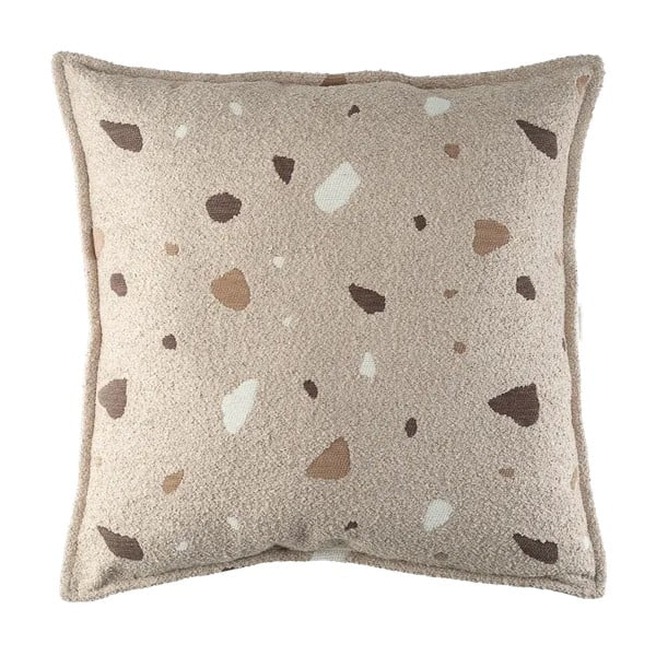 Világosbarna buklé-zsenília párna gyerek kanapéhoz Terrazzo Block – Wigiwama