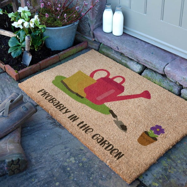 Kókuszrost lábtörlő 40x60 cm Probably in the Garden – Artsy Doormats-image-2