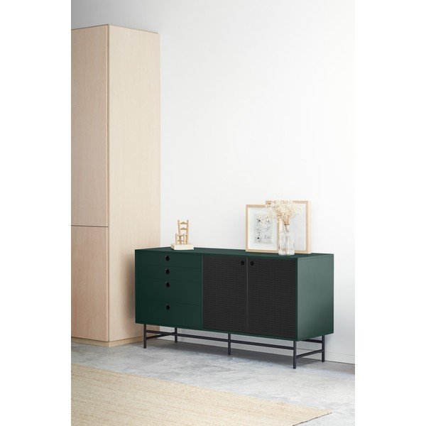 Punto fekete-zöld komód, 150 cm - Teulat-image-1