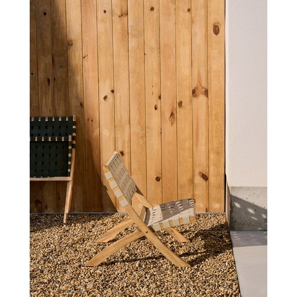 Natúr színű tömörfa kerti fotel Chabeli – Kave Home-image-1