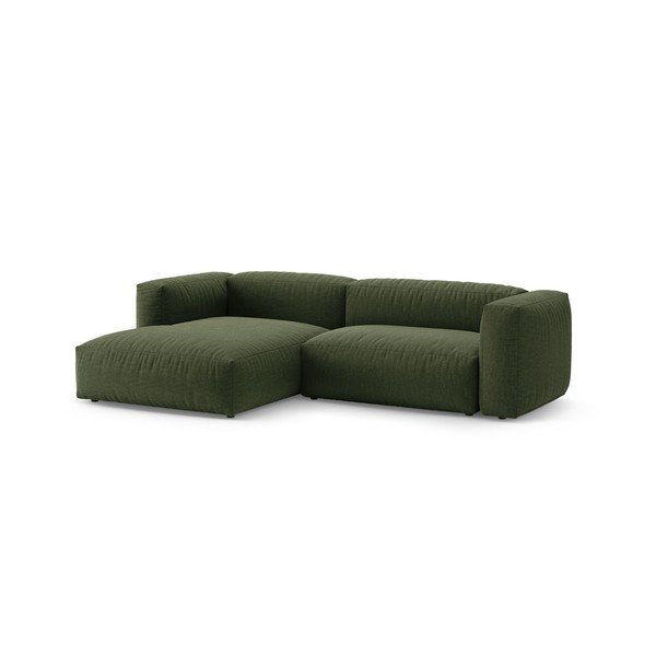 Zöld kinyitható moduláris sarokkanapé (bal oldali-heverő résszel) – Micadoni -image-3