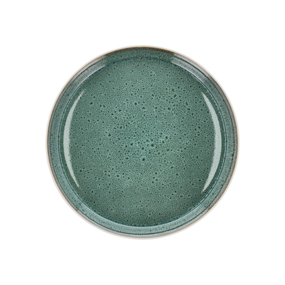 Fehér-zöld kőedény tányér ø 27 cm Gastro White/Green Bitz