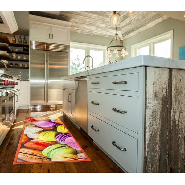 Macarons fokozottan ellenálló konyhai szőnyeg, 60 x 220 cm - Webtappeti-image-1